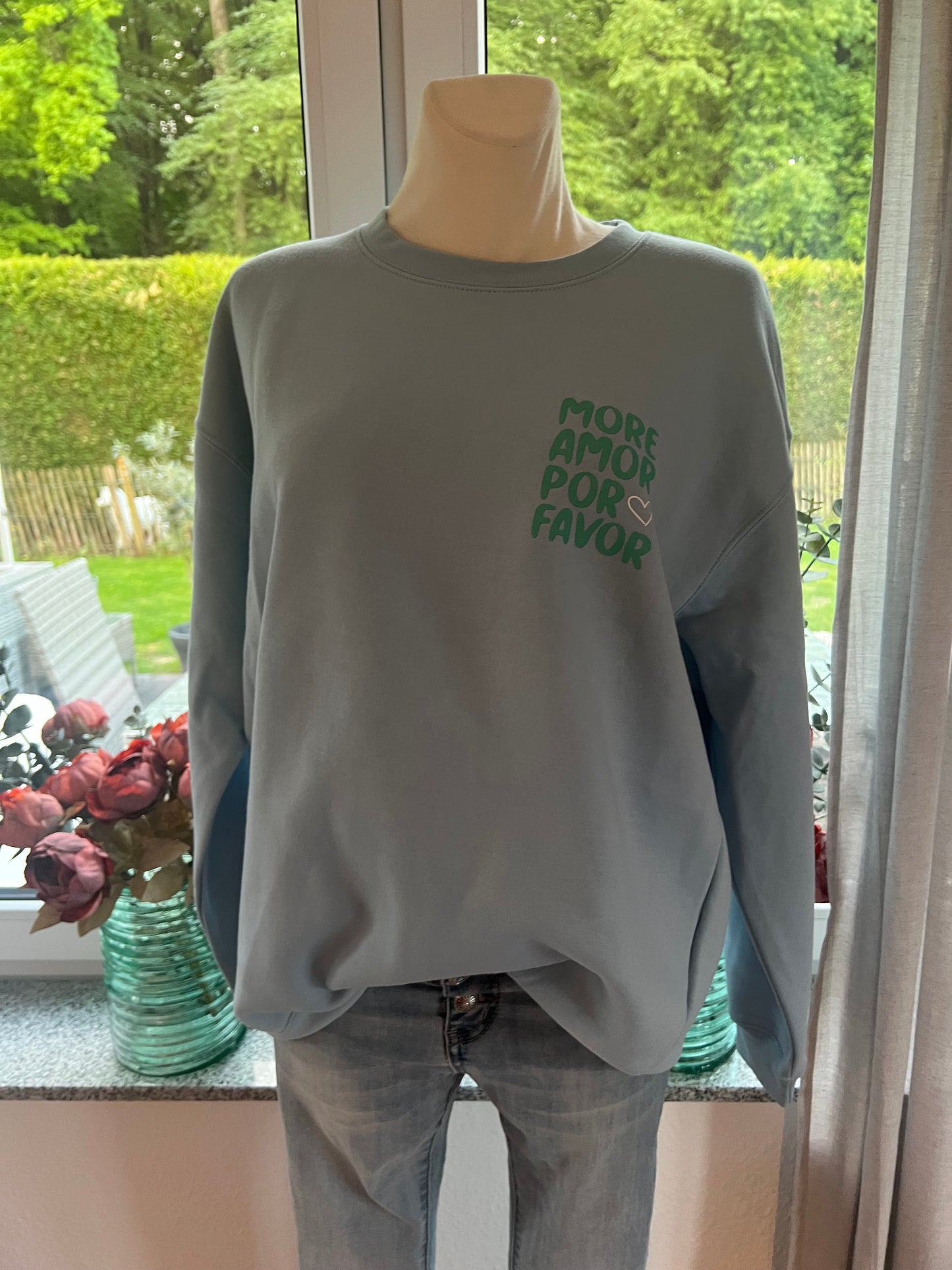 Sweatshirt more amore por favor in verschiedenen Farben
