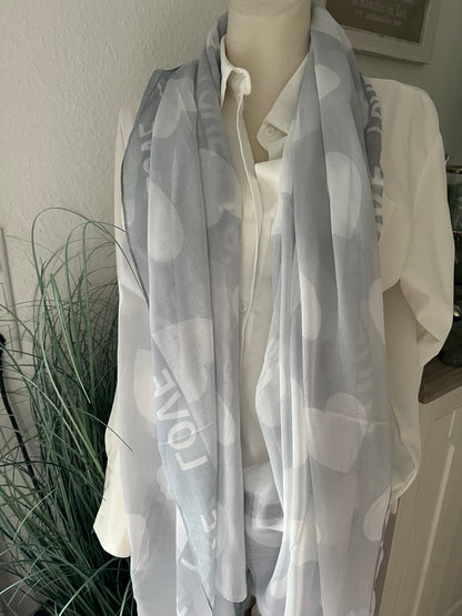 Schal Love mit Herzen