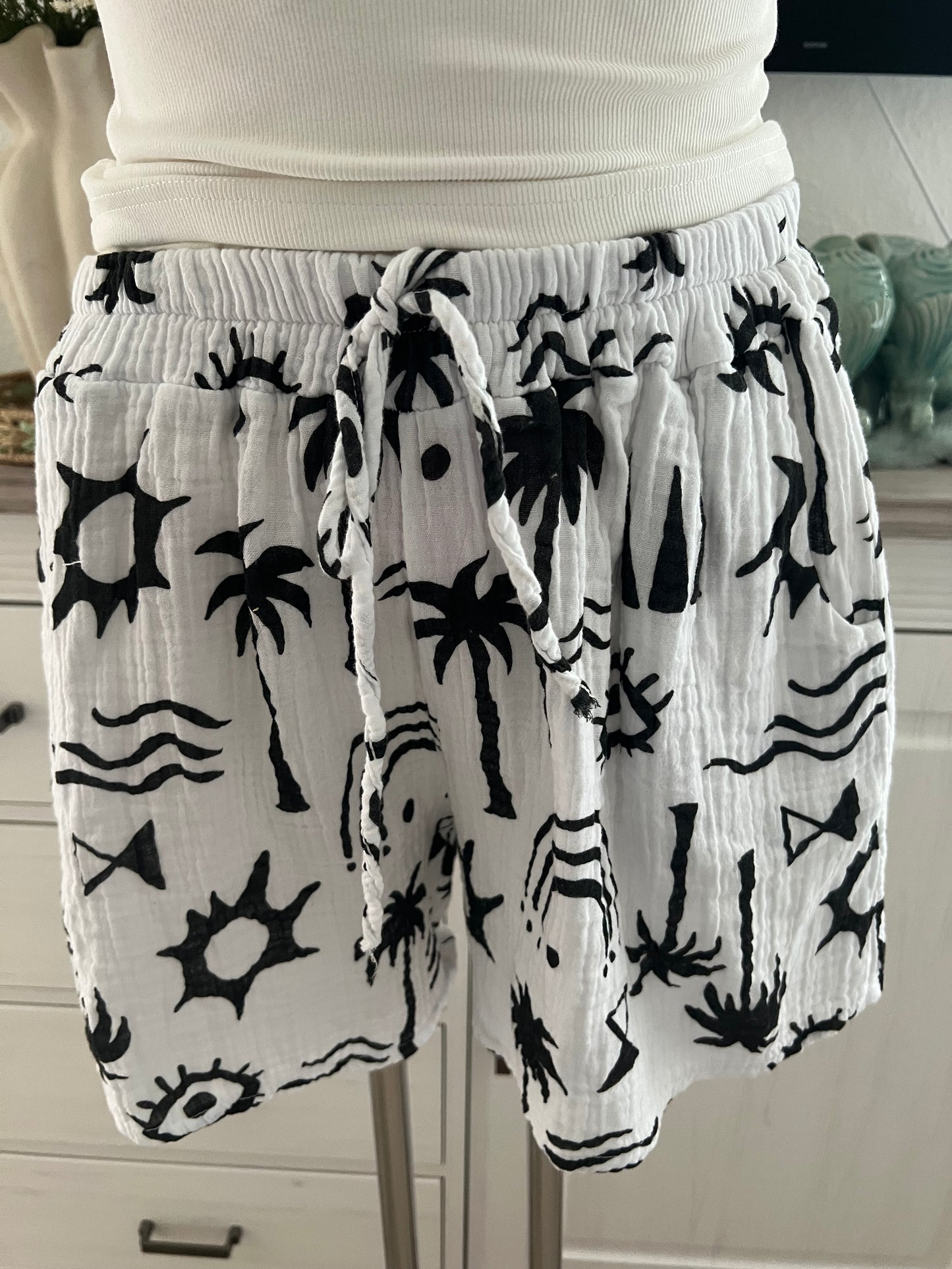 Musselin Sommer Shorts in verschiedenen Farben