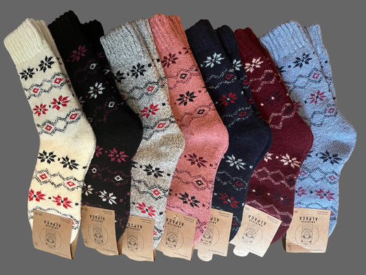 Alpaca Socken Schneeflocke  36-41