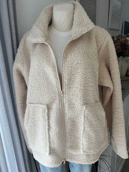 Teddy ZIP Jacke beige Zwillingsherz
