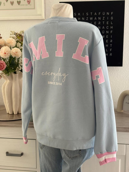 Sweatshirt Zwillingsherz hellblau Smile