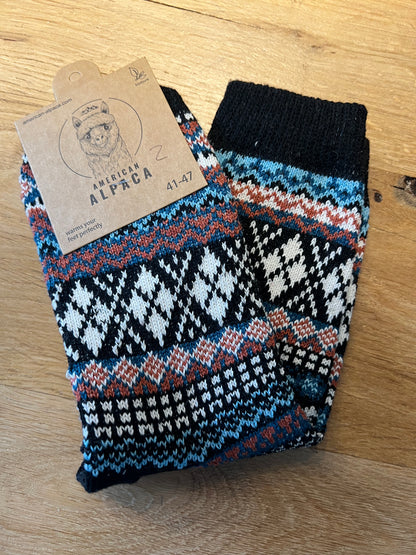 Alpaca Herren Ethno Socken Gr 41-47.  JN26-9203 🦙