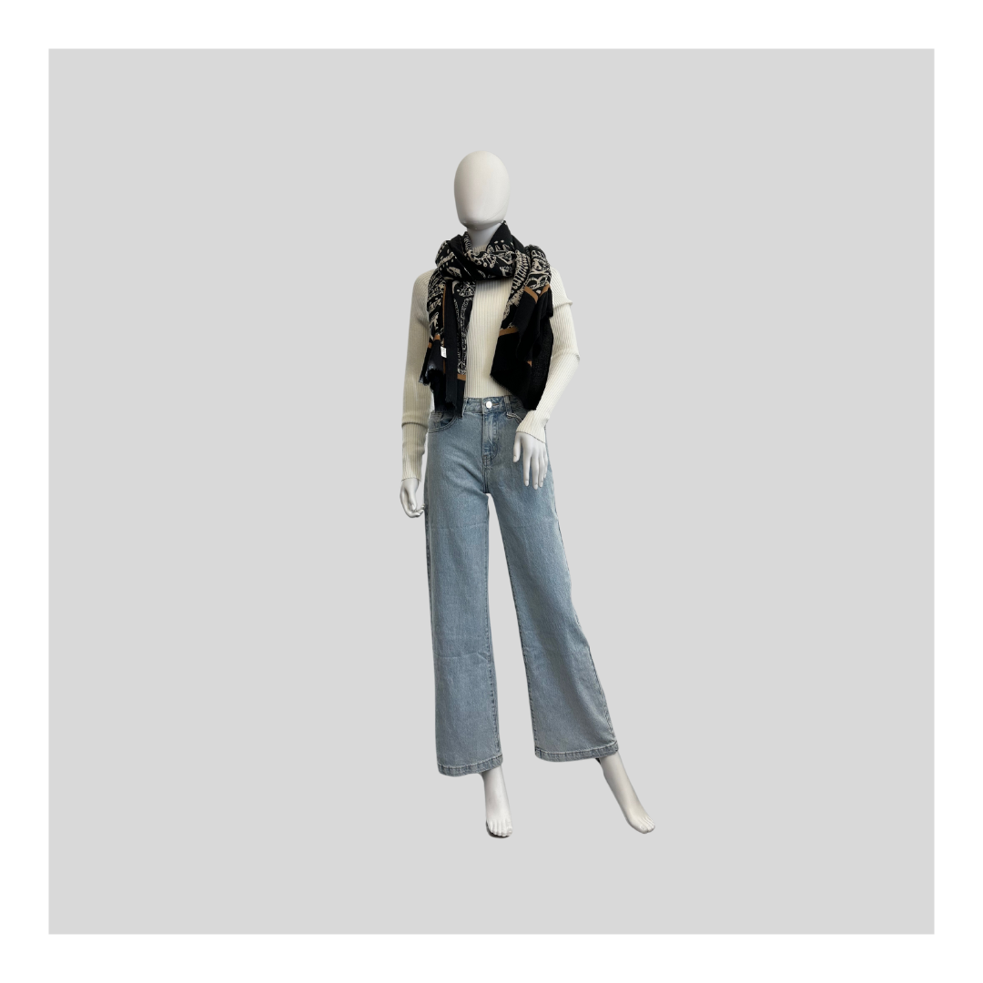 Schal “Braun/Schwarz Muster”