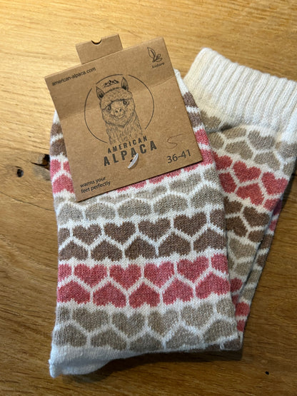 Alpaca Herz Socken Gr 36-41 JN26-8219 🦙