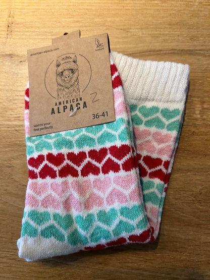 Alpaca Herz Socken Gr 36-41 JN26-8219 🦙