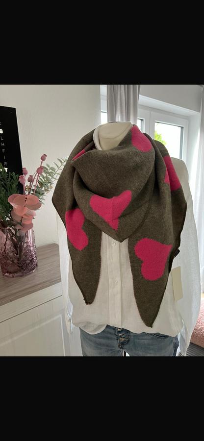 Dreieckschal "Cashmere mit Herz"