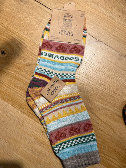 Alpaca Socken 🦙Good Vibes Brezel