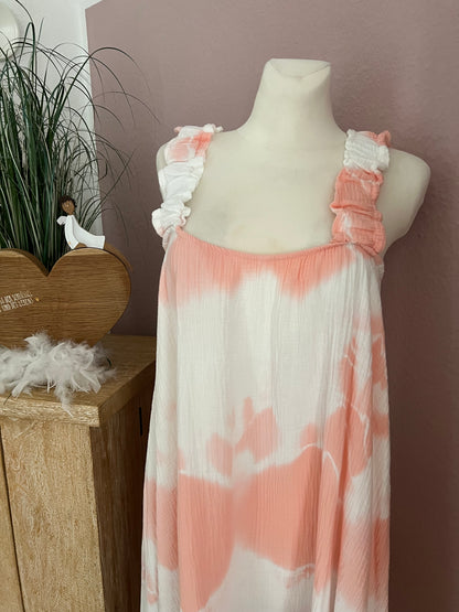 Trägerkleid in apricot
