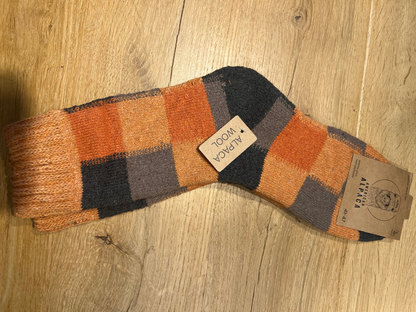 Alpaca Herren Socken Gr. 41-47 "Kariert Dick" ❌