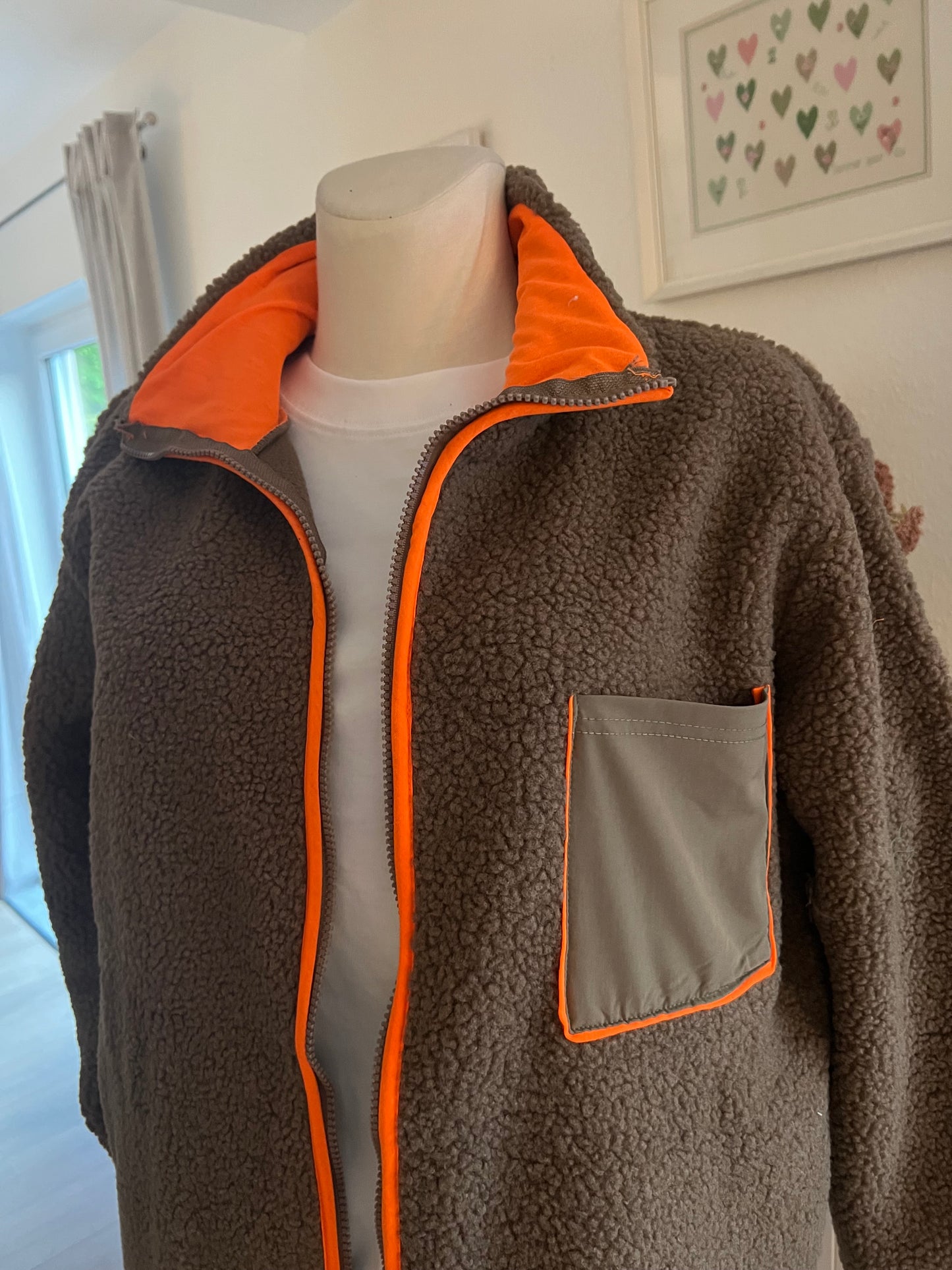 Teddy Jacke ohne Kapuze Zwillingsherz
