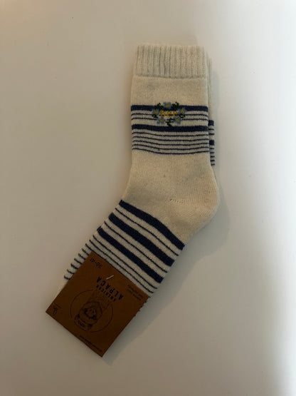 ✅Alpaca Socken Gr. 36-41 "Blau Creme"