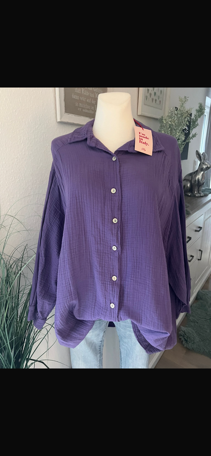 Musselin Oversized Bluse