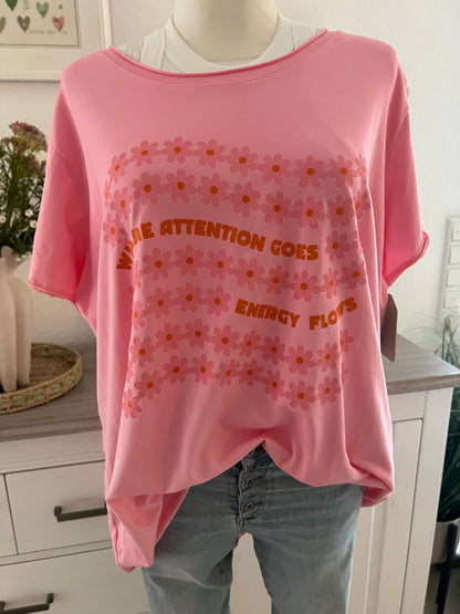 T Shirt  hinten länger mit Print