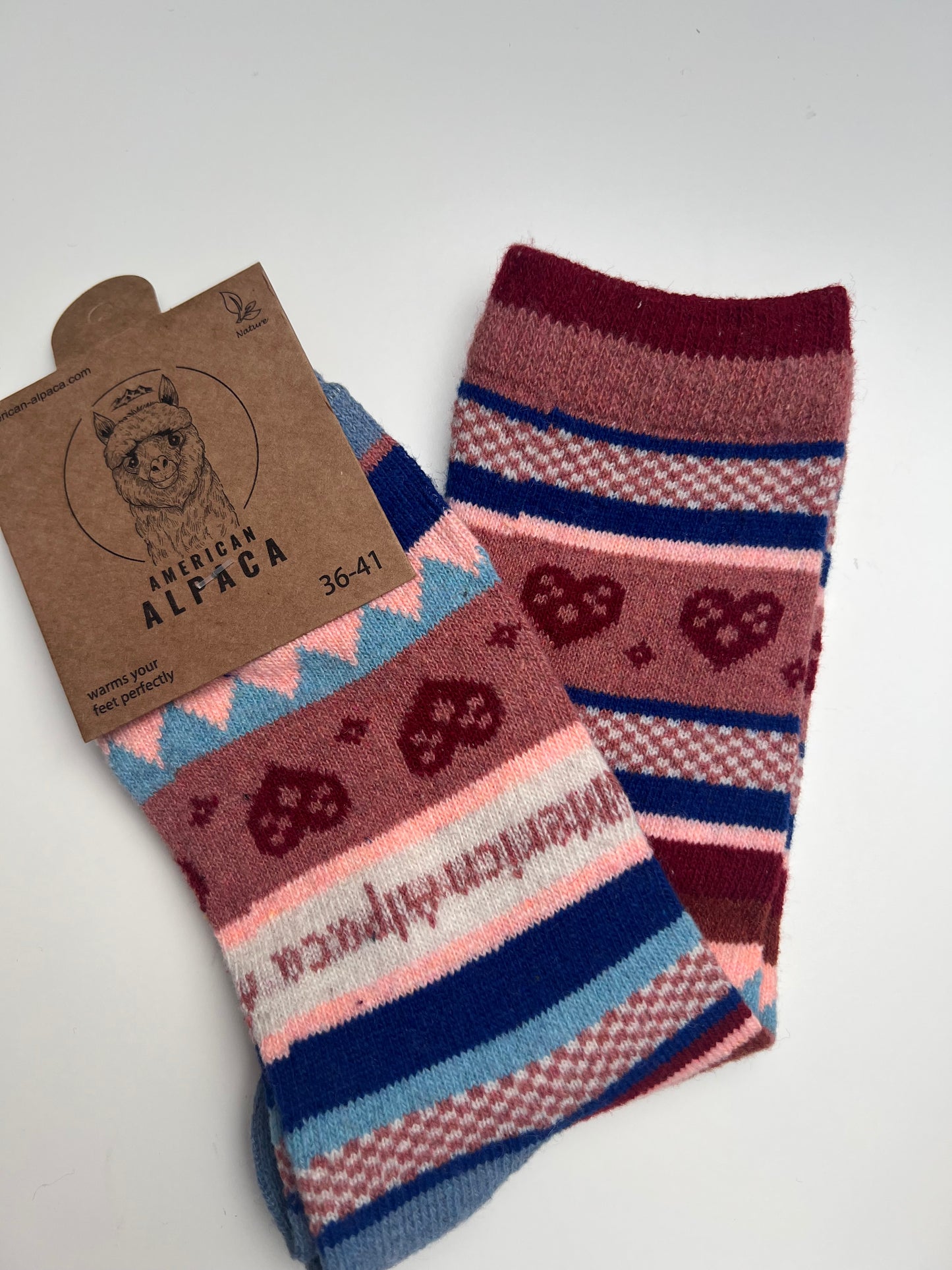 Alpaca Socken Brezel Gr 36-41