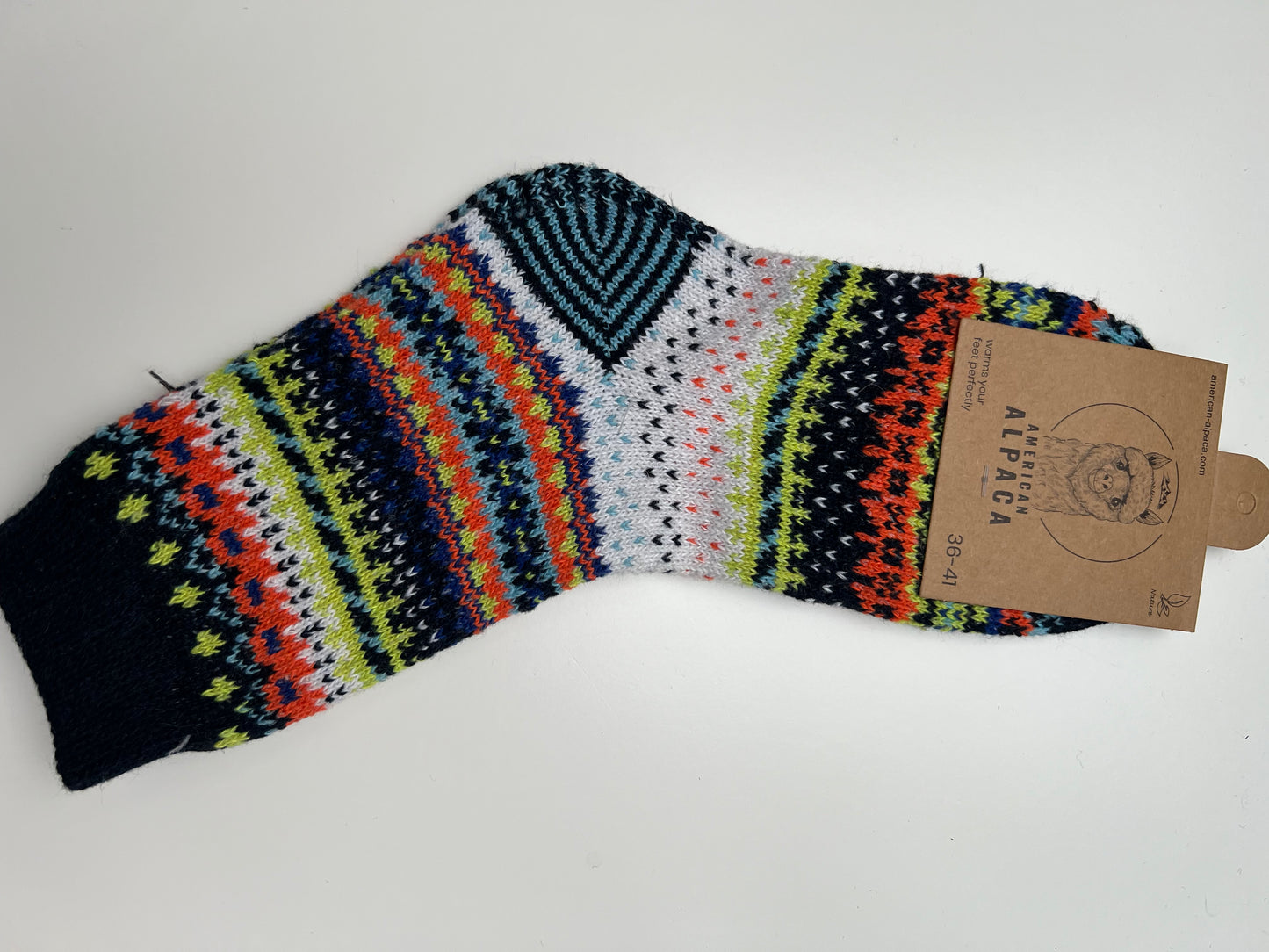 ✅Alpaca Socken Gr. 36-41 "Ethno bunt -