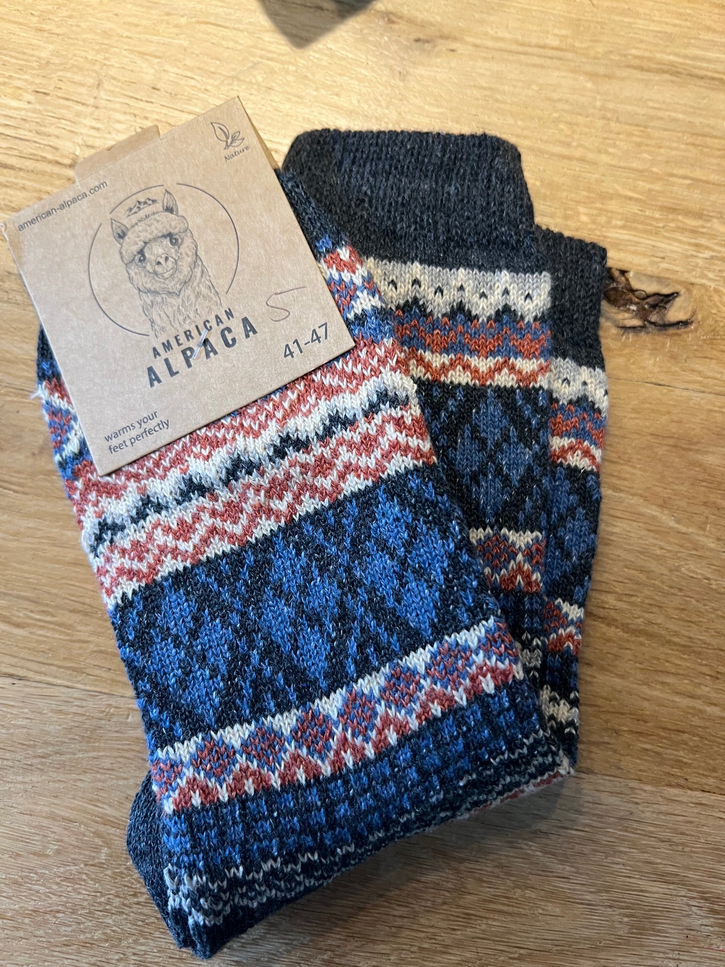 Alpaca Herren Ethno Socken Gr 41-47.  JN26-9203 🦙