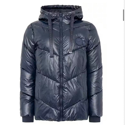 Zwillingsherz Jacke blau metallic
