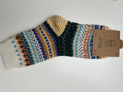 ✅Alpaca Socken Gr. 36-41 "Ethno bunt -