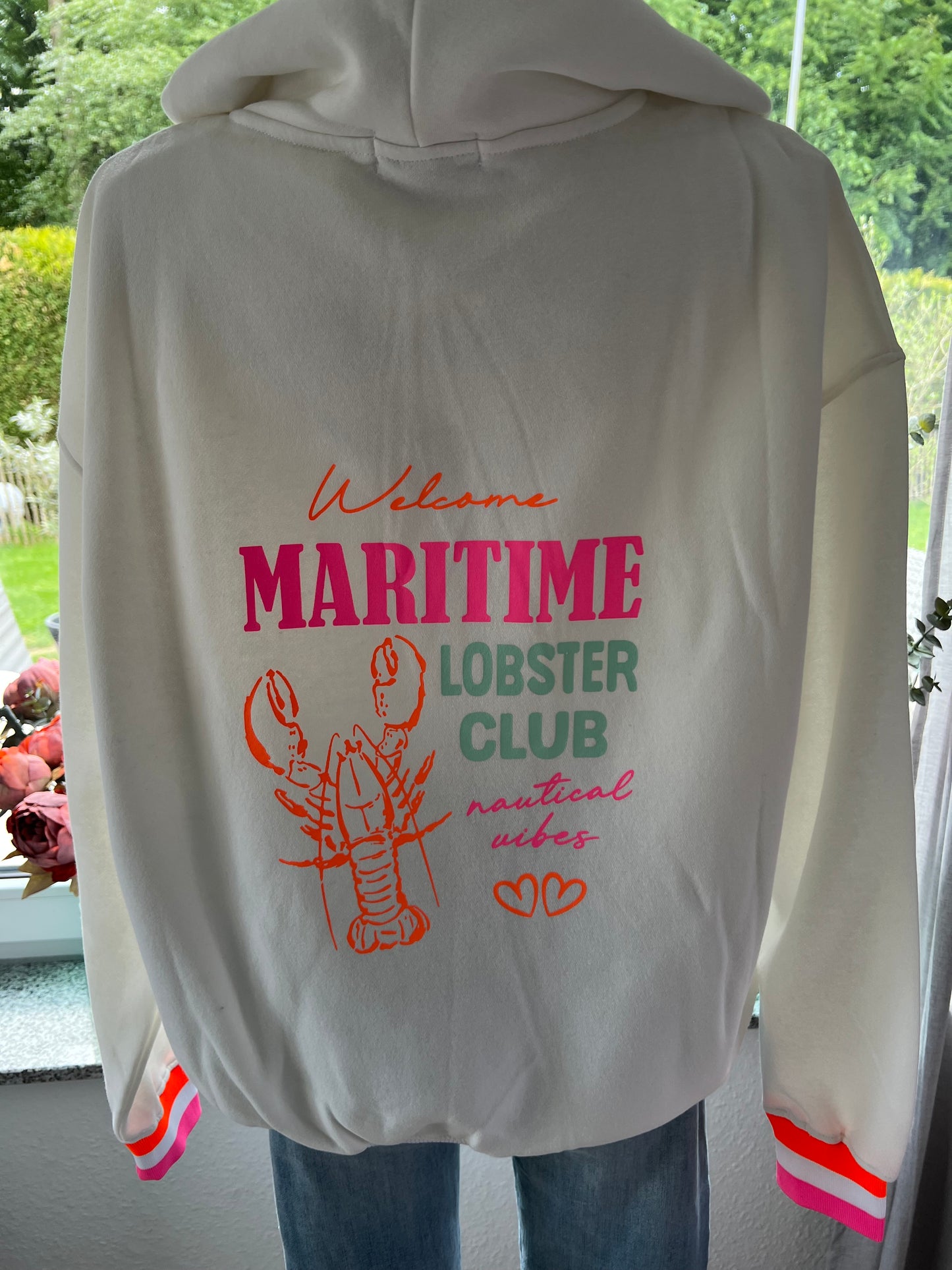 Hoodie Lobster Zwillingsherz wollweiss