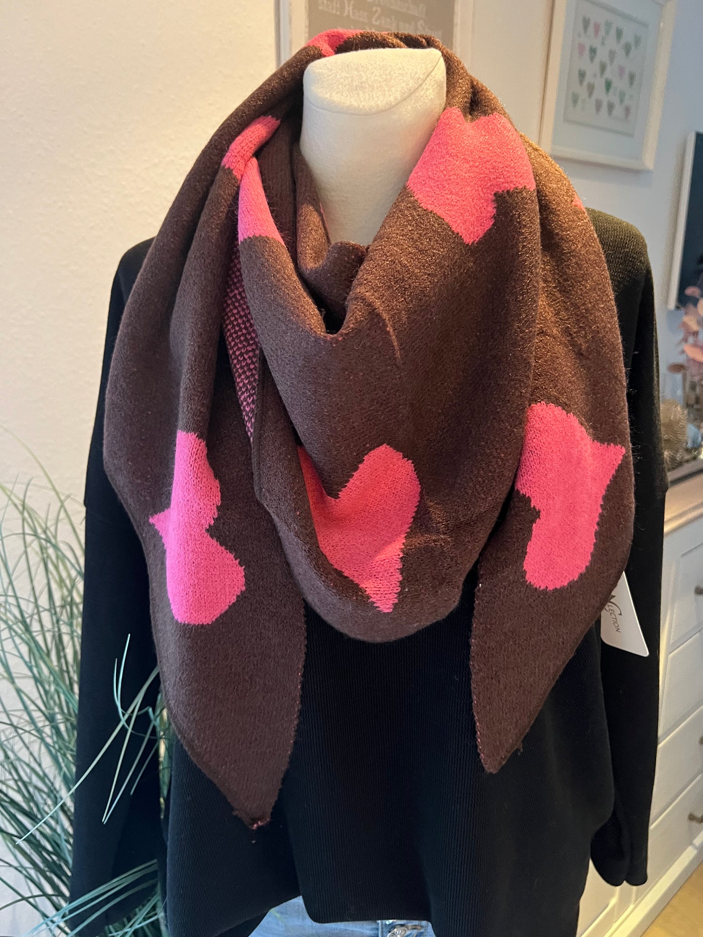 Dreieckschal "Cashmere mit Herz"