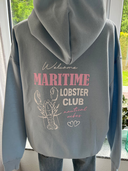 Hoodie Lobster Zwillingsherz hellblau