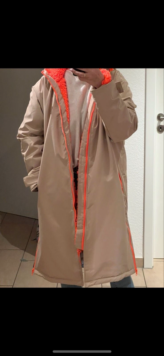 Windbreaker Zwillingsherz in beige orange  L/XL
