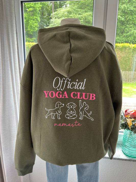 Hoodie  Yoga Zwillingsherz Khaki