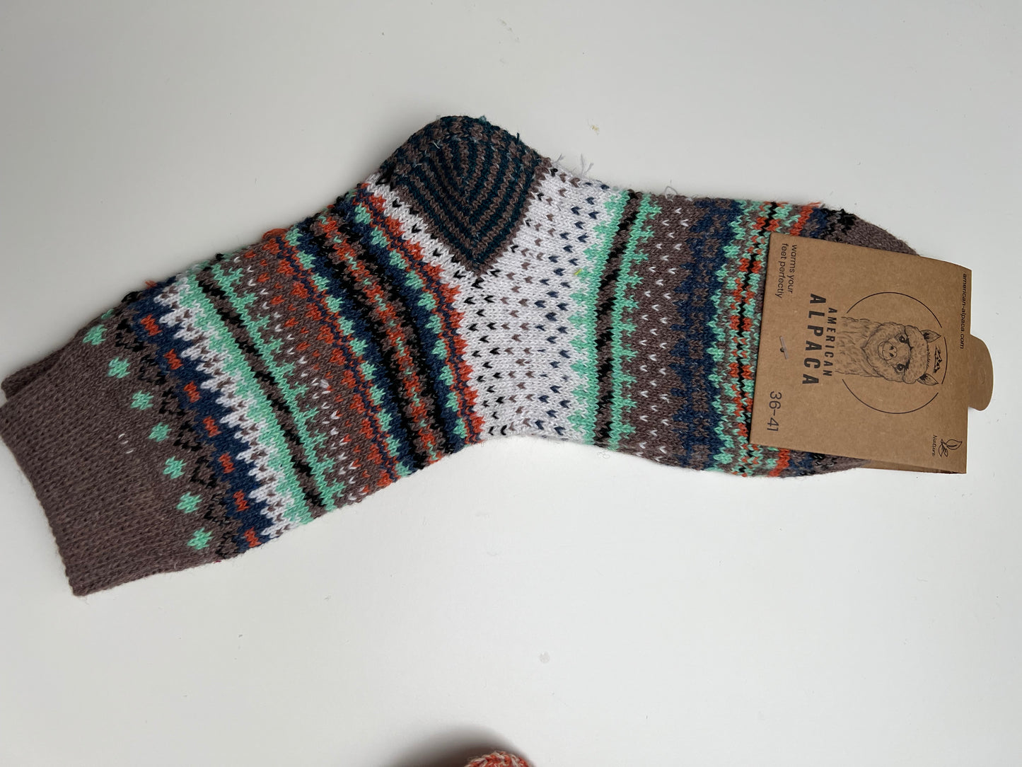 ✅Alpaca Socken Gr. 36-41 "Ethno bunt -
