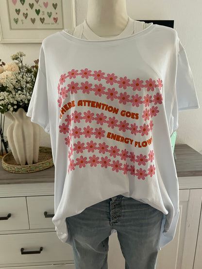 T Shirt  hinten länger mit Print