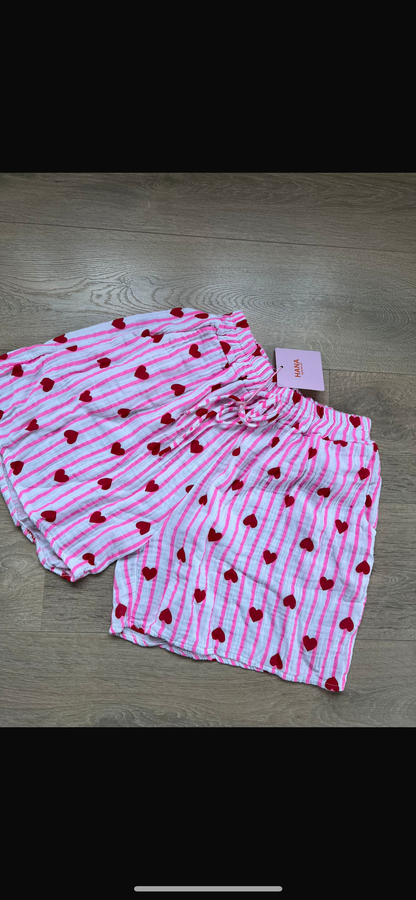 Musselin Short mit Herz