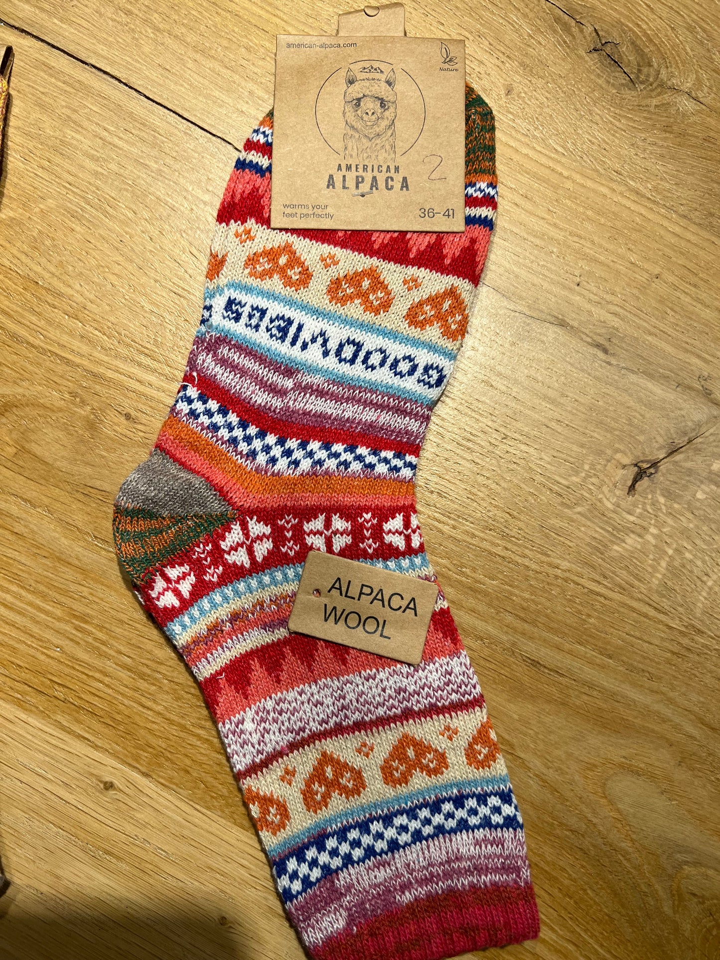 Alpaca Socken 🦙Good Vibes Brezel