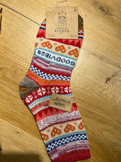 Alpaca Socken 🦙Good Vibes Brezel