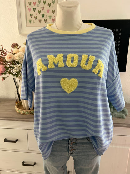 T Shirt Amour gestreift