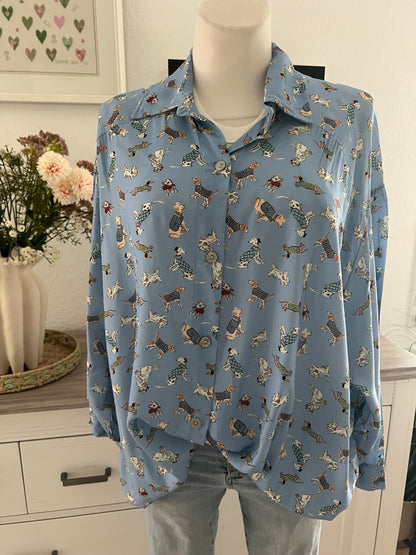 Dog Oversized Sommerbluse in verschiedenen Farben