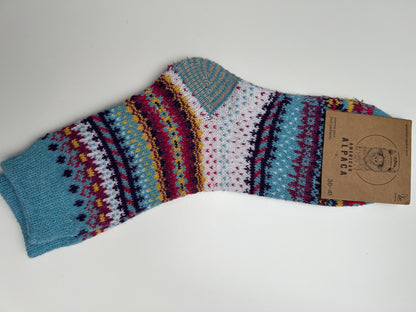 ✅Alpaca Socken Gr. 36-41 "Ethno bunt -