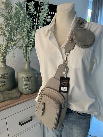 Lilli Crossbody mit Stoffgurt und Pouchette