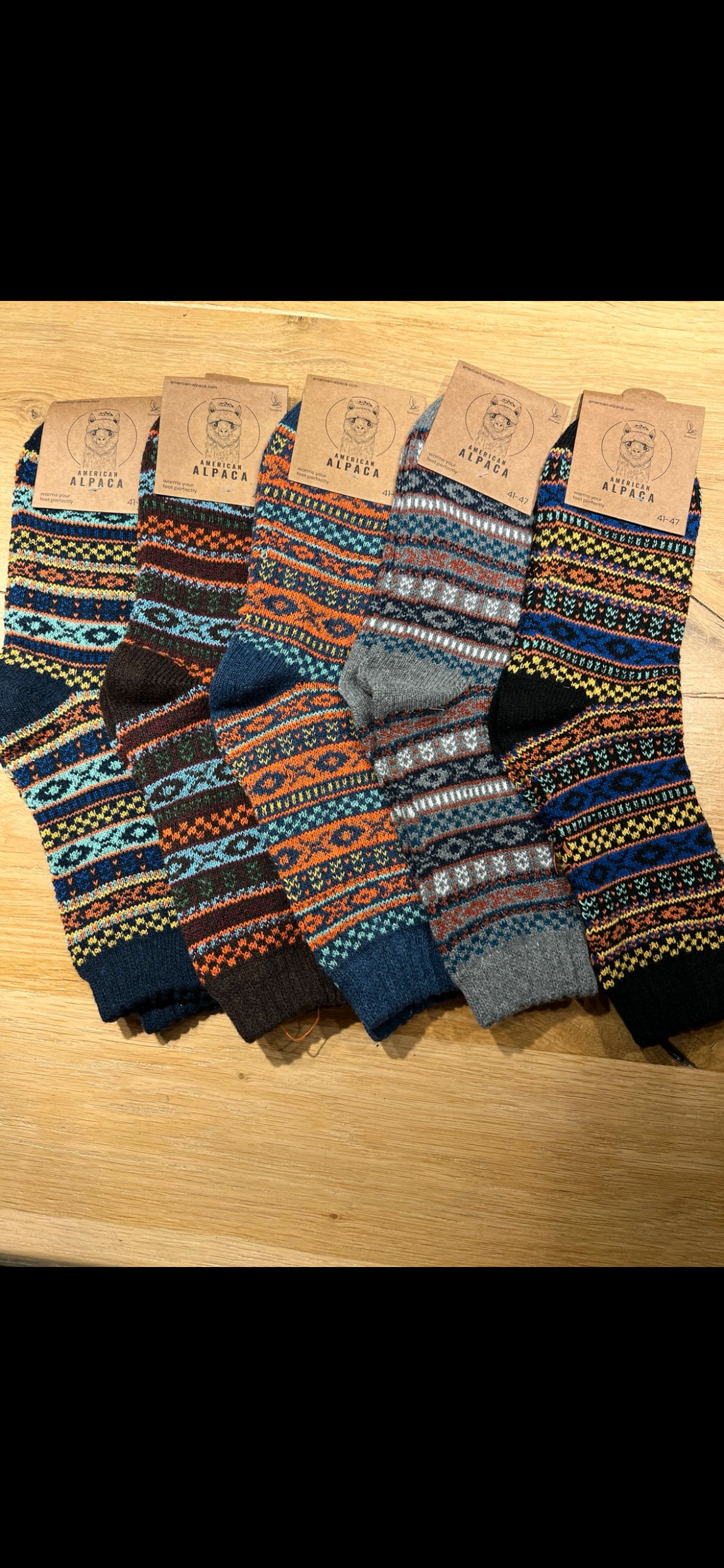 Herren Alpaca Ethno Socken 41-47 9217