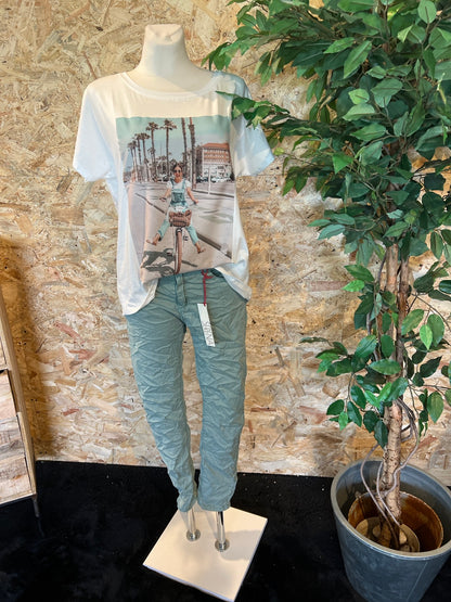 Sommer-Jeans mit Reißverschluss "Mint"