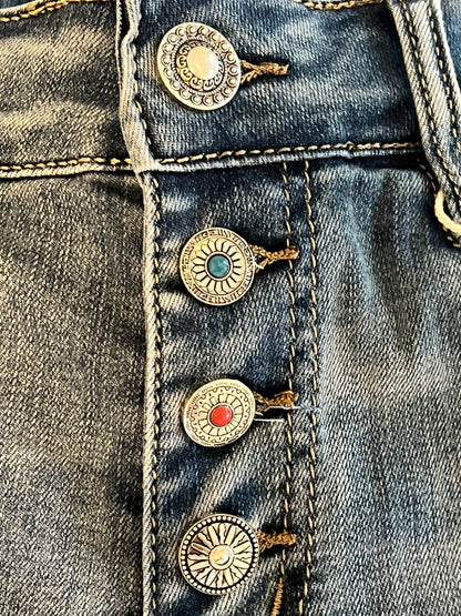 Jeans  "Jewelly 2348 mit bunten Knöpfen