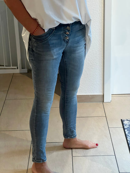 Jeans  "Jewelly 2348 mit bunten Knöpfen