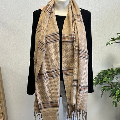 Schal "Karo Beige/Taupe"
